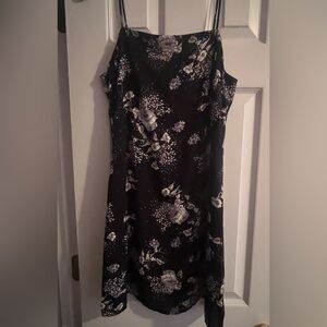 Black Floral Spaghetti strap Dress